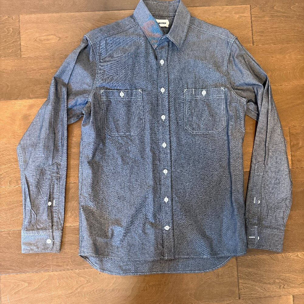 Taylor Stitch The California Shirt Charcoal Gray Chambray - Size Medium 40